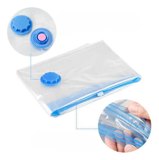 Pack 3 Bolsas al Vacío - Ahorra hasta 80% de espacio